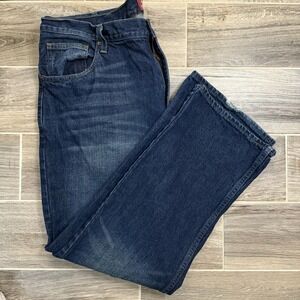 Arizona Original Bootcut Jeans Men's Tag40x30 Blue Denim Pants Dk Wash Act40x329